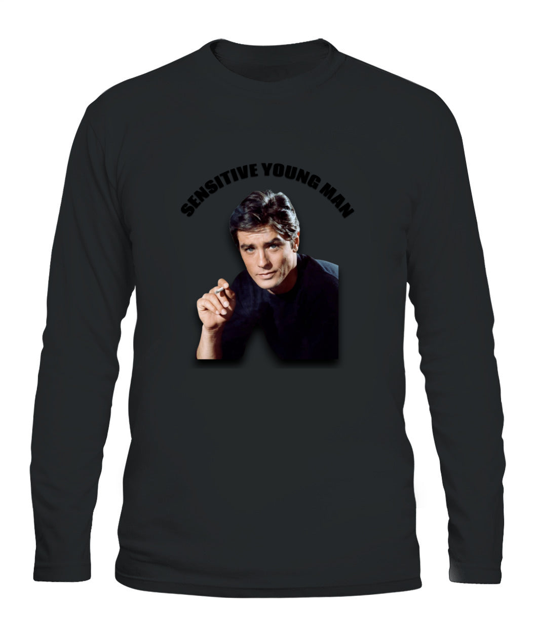 Sensitive Young Man | Long Sleeve Tee ND Shirts Black S